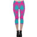 Triangles and honeycombs pattern Capri Leggings View1