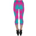 Triangles and honeycombs pattern Capri Leggings View2