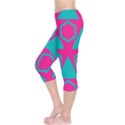 Triangles and honeycombs pattern Capri Leggings View3