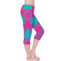 Triangles and honeycombs pattern Capri Leggings View4