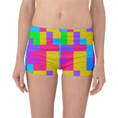 Colorful Tetris Shapes Boyleg Bikini Bottoms by LalyLauraFLM