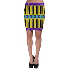 Rhombus And Other Shapes Pattern Bodycon Skirt by LalyLauraFLM