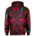 Brown pink blue shapes Men s Pullover Hoodie View1