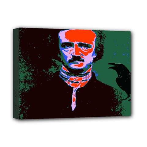 Edgar Allan Poe Pop Art  Deluxe Canvas 16  X 12   by icarusismartdesigns