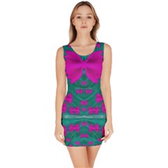 World Wide Flying Butterflies Bodycon Dress by pepitasart