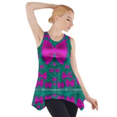 World Wide Flying Butterflies Side Drop Tank Tunic by pepitasart