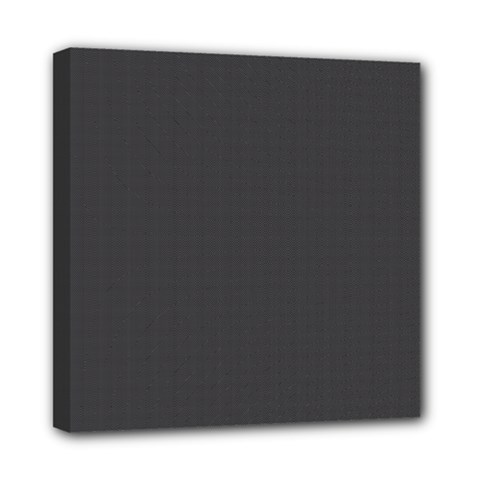 Carbon Fiber Graphite Grey And Black Woven Steel Pattern Mini Canvas 8  X 8  by PaperandFrill