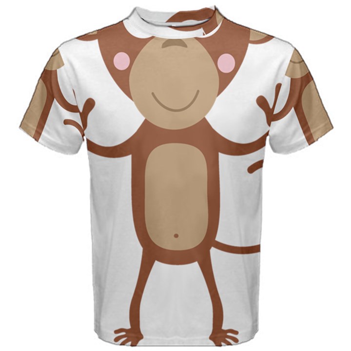 Female monkey with flower Men s Cotton Tee