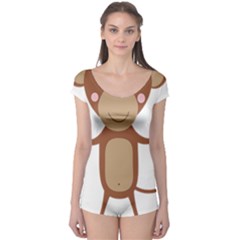 Female monkey with flower Boyleg Leotard (Ladies)