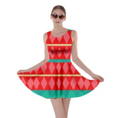 Rhombus Stripes And Other Shapes Skater Dress by LalyLauraFLM