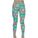 Pink honeycombs flowers pattern  Yoga Leggings View1