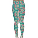 Pink honeycombs flowers pattern  Yoga Leggings View2