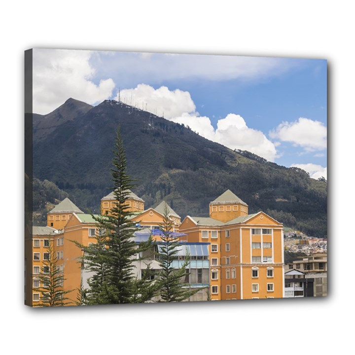 Buildings And Mountains Urban Scene In Quito Ecuador Canvas 20  x 16 