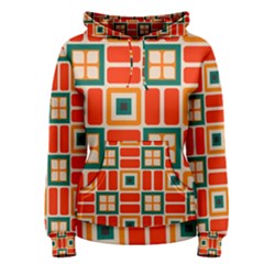 Squares And Rectangles In Retro Colors Women s Pullover Hoodie by LalyLauraFLM