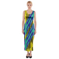 Tribal Angles Fitted Maxi Dress by LalyLauraFLM