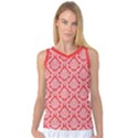 Salmon Damask Women s Basketball Tank Top View1