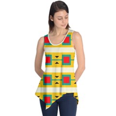 Connected Squares And Triangles Sleeveless Tunic by LalyLauraFLM