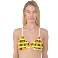 Connected Squares And Triangles Reversible Tri Bikini Top by LalyLauraFLM