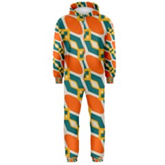 Chains And Squares Pattern Hooded Jumpsuit (men) by LalyLauraFLM