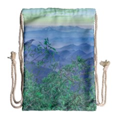 Fantasy Landscape Photo Collage Drawstring Bag (large) by dflcprints