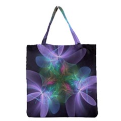 Ethereal Flowers Grocery Tote Bag by Delasel