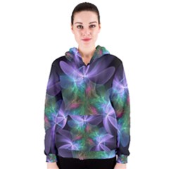 Ethereal Flowers Women s Zipper Hoodie