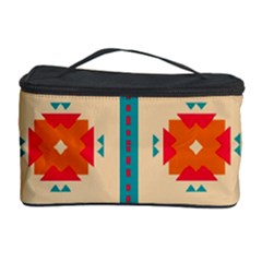 Shapes In Squares Pattern Cosmetic Storage Case by LalyLauraFLM