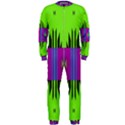 Tribal shapes on a green background OnePiece Jumpsuit (Men) View1