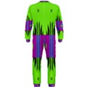 Tribal shapes on a green background OnePiece Jumpsuit (Men) View2