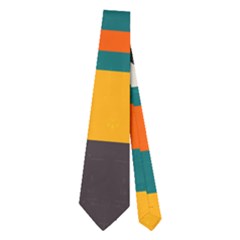 Rectangles In Retro Colors Texture Necktie by LalyLauraFLM