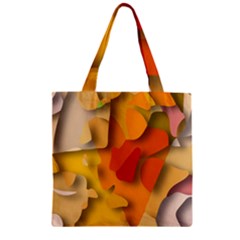 Red Spot Zipper Grocery Tote Bag by hennigdesign