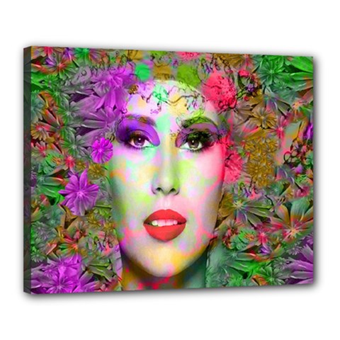 Flowers In Your Hair Canvas 20  X 16  by icarusismartdesigns