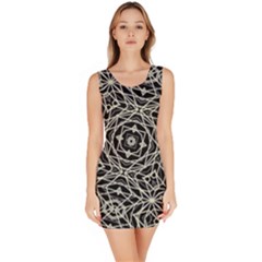 Polygons Pattern Print Sleeveless Bodycon Dress by dflcprintsclothing