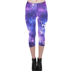 Baton Love In Galaxy Capri Leggings  by GalaxySpirit