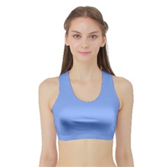 Cornflower Solid  Sports Bra  by GalaxySpirit