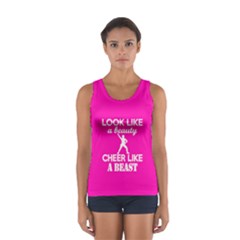 Look Like A Beauty, Cheer Like A Beast In Shocking Pink Tank Top  by GalaxySpirit