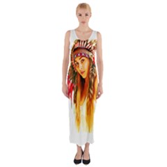 Indian 26 Fitted Maxi Dress by indianwarrior