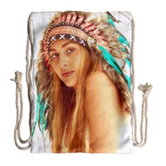 Indian 27 Drawstring Bag (large) by indianwarrior