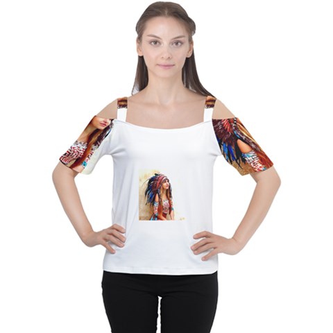 Indian 21 Women s Cutout Shoulder Tee by indianwarrior