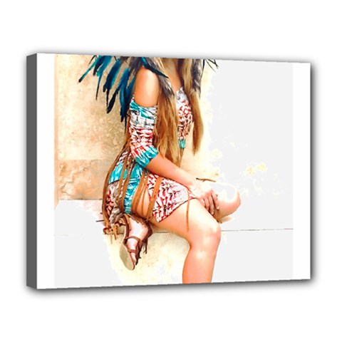 Indian 17 Canvas 14  X 11  by indianwarrior