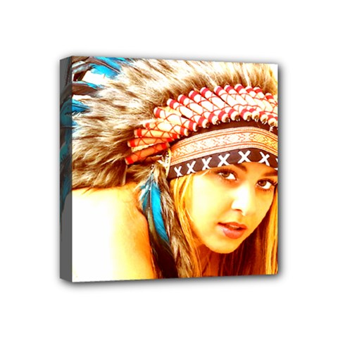 Indian 12 Mini Canvas 4  X 4  by indianwarrior