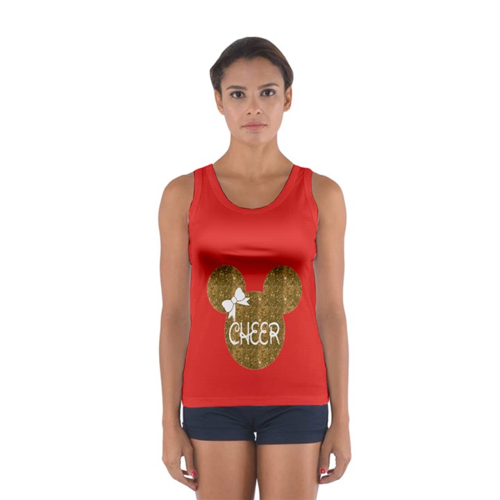 Cheer Mouse in Red & Gold Sport Tank Top 