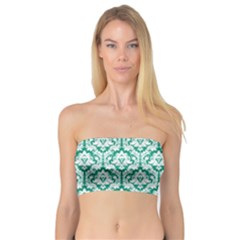 Emerald Green Damask Pattern Bandeau Top by Zandiepants