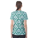 Emerald Green Damask Pattern Women s Sport Mesh Tee View2