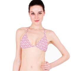 Soft Pink Damask Pattern Bikini Top by Zandiepants