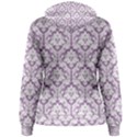 Lilac Damask Pattern Women s Pullover Hoodie View2