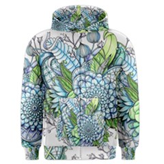 Peaceful Flower Garden 2 Men s Zipper Hoodie by Zandiepants