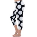 Black And White Polkadot Capri Winter Leggings  View2