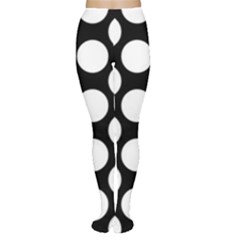 Black And White Polkadot Women s Tights by Zandiepants