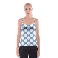 Blue Polkadot Spaghetti Strap Top by Zandiepants